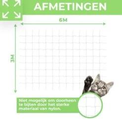 Kattennet Premium EXTRA STEVIG - 600 X 300 CM - Kattennet Voor Balkon - Zwart - Balkon Net - Makkelijk Te Monteren -Kattenspeelgoed Winkel 1200x1180 12