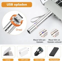 DOWO® - Laserpen - USB Oplaadbaar - Kattenspeeltjes - 7 Verschillende Standen - Laserlampje - RVS Zilver - Laser Pointer -Kattenspeelgoed Winkel 1200x1181 7