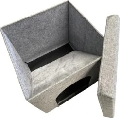 Adori Kattenhuis Met Poef Moon - Kattenmand - 36.5x36.5x36.5 Cm Grijs 8 Adori Kattenhuis Met Poef Moon - Kattenmand - 36.5x36.5x36.5 Cm Grijs -Kattenspeelgoed Winkel 1200x1182 6