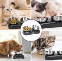 Nobleza Katten Voerbakjes - Ergonomische Dubbele Voerbak - Anti Braak Voerbak Voor Katten - Zwart - Dubbel - RVS 19 Nobleza Katten Voerbakjes - Ergonomische Dubbele Voerbak - Anti Braak Voerbak Voor Katten - Zwart - Dubbel - RVS -Kattenspeelgoed Winkel 1200x1184 2