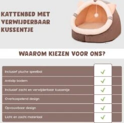 Kattenmand - Kattenhuis - Kattenbed - Kattenhangmat - Poezenmand - Kattenkussen - 40 Cm -Kattenspeelgoed Winkel 1200x1185 6