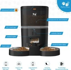 Pretty Paws QQ003 - Wifi Voermachine - Dubbele Voerbakjes - Zwart - Kat - 6L -Kattenspeelgoed Winkel 1200x1188 4