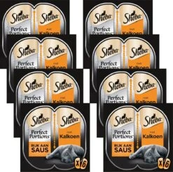 Sheba Perfect Portions In Saus Katten Natvoer - Kalkoen - 8 X 6 Stuks -Kattenspeelgoed Winkel 1200x1189 1