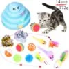 Sefaras Kattenspeeltjes - Set Bestaande Uit 14 Stuks - Kattenspeelgoed - Rond Draaiende Bal - Kattenspeeltje - Intelligente Kattenspeelgoed - Catch The Balls - Blauw -Kattenspeelgoed Winkel 1200x1189 4