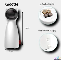 PetPetrol Automatisch Kattenspeeltje – Laser – Kattenlaser - Intelligent Interactief Voor Katten – Laser Kat – 9 Verschillende Standen – Incl. Oplaadkabel – Geruisloze Motor -Kattenspeelgoed Winkel 1200x1191 9