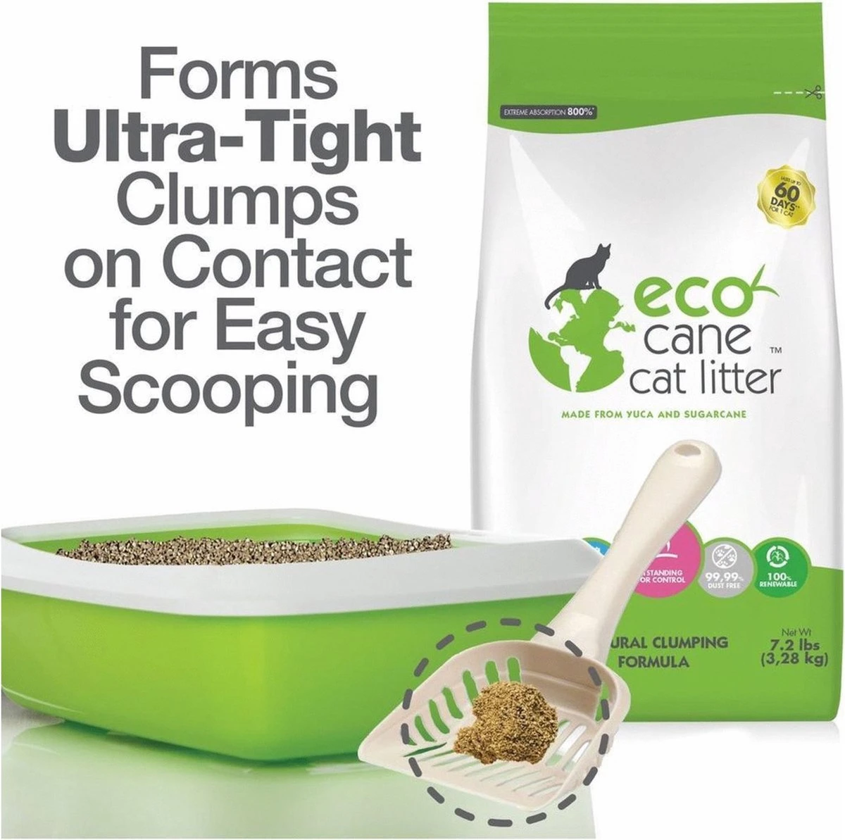 Eco Cane Kattenbakvulling 3,28kg 6 Eco Cane Kattenbakvulling 3,28kg - Afbeelding 4