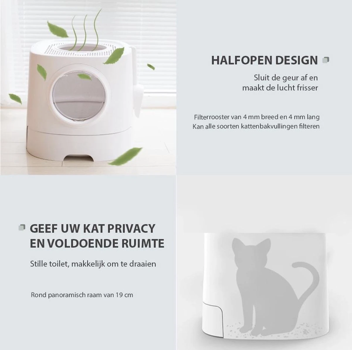 Skipoo Kattenbak Space Series - Kattenmand Met Lade - Inclusief Kattenbak Schep - Grote Kattenbak 9 Skipoo Kattenbak Space Series - Kattenmand Met Lade - Inclusief Kattenbak Schep - Grote Kattenbak - Afbeelding 7