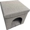 Adori Kattenhuis Met Poef Moon - Kattenmand - 36.5x36.5x36.5 Cm Grijs 2 Adori Kattenhuis Met Poef Moon - Kattenmand - 36.5x36.5x36.5 Cm Grijs -Kattenspeelgoed Winkel 1200x1194 4