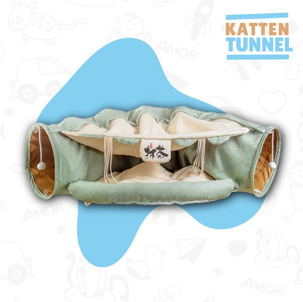 Kattentunnel - Tunnel Kat - Kattenmand - Kattenhuis - Speel Tunnel Kat - Premium 8 Kattentunnel - Tunnel Kat - Kattenmand - Kattenhuis - Speel Tunnel Kat - Premium - Afbeelding 6