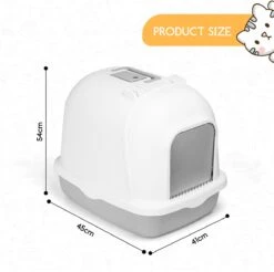 Nobleza ZSW - Kattenbak Met Kattenbakschep - 54x41x45 Cm - Grijs- L -Kattenspeelgoed Winkel 1200x1197 6