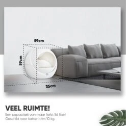 Petree Dome- Zelfreinigende Kattenbak - Automatisch - Katten - Anti-geur - 60 X 35 X 60 Cm -Kattenspeelgoed Winkel 1200x1198 12
