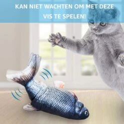 TwinQ Dansende Vis - Bewegende Vis Met Kattenkruid - Kattenspeeltjes - USB Oplaadbaar - Speelgoed Voor Katten - Incl. Kattenlampje -Kattenspeelgoed Winkel 1200x1200 1031