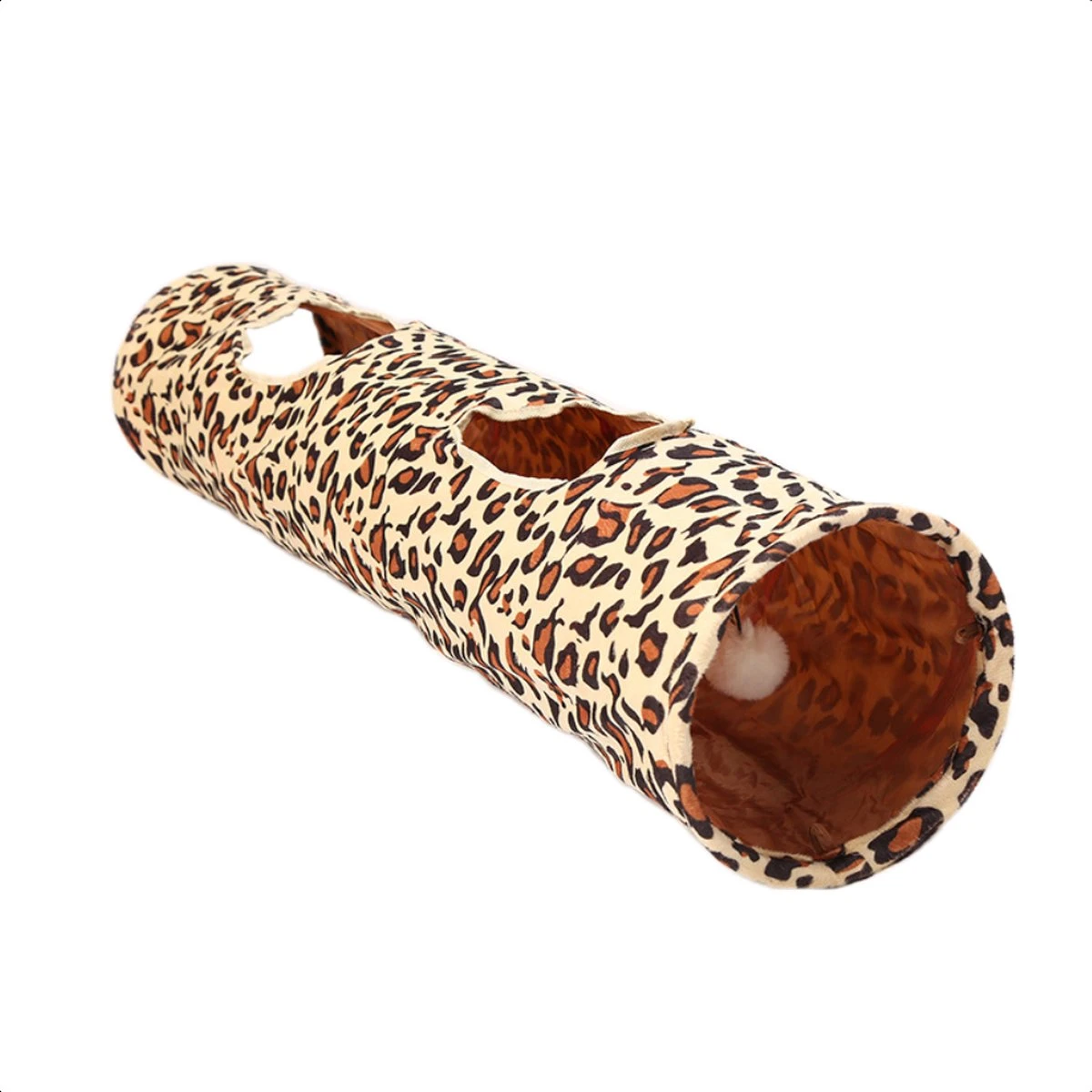 Moowi - Kattentunnel Luipaardprint - 125 Cm - Speeltunnel - Tijgerprint 3 Moowi - Kattentunnel Luipaardprint - 125 Cm - Speeltunnel - Tijgerprint