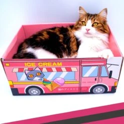 Make Me Purr Kattendoos Van Karton (Ice Cream) - Inclusief Kartonnen Krabmat - Speelgoed Doos Voor Katten Met Krab Mat - Kat Krabpaal Speeltje - Kattenbed Kattenmand Kattenhuis Kattentunnel - Kattenspeelgoed - Kattenspeeltjes - Kitten Speeltjes -Kattenspeelgoed Winkel 1200x1200 1074