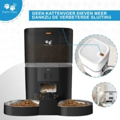 Pretty Paws QQ003 - Wifi Voermachine - Dubbele Voerbakjes - Zwart - Kat - 6L -Kattenspeelgoed Winkel 1200x1200 269