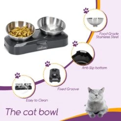 Nobleza Katten Voerbakjes - Ergonomische Dubbele Voerbak - Anti Braak Voerbak Voor Katten - Zwart - Dubbel - RVS 22 Nobleza Katten Voerbakjes - Ergonomische Dubbele Voerbak - Anti Braak Voerbak Voor Katten - Zwart - Dubbel - RVS -Kattenspeelgoed Winkel 1200x1200 281