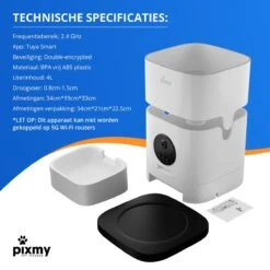 PIXMY - Automatische Voerbak Kat - 4L - Wi-Fi - Met App En Full HD Camera - Voerbak Kat -Kattenspeelgoed Winkel 1200x1200 292