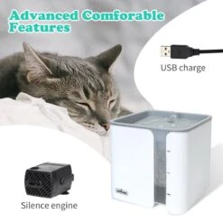 Nobleza USB Drinkfontein Voor Hond/Kat - 2L - Incl. 2 Filters - Wit -Kattenspeelgoed Winkel 1200x1200 323