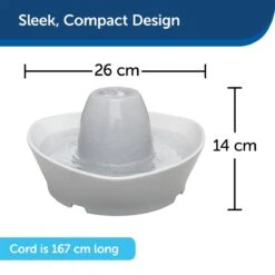 PetSafe® Streamside Ceramic Pet Fountain - Keramische Drinkfontein Voor Katten En Kleine Honden - Water Borrelt Zacht Over De Toren - Door Het Design Van Alle Kanten Bereikbaar - 1,8 Liter - PetSafe Streamside -Kattenspeelgoed Winkel 1200x1200 341