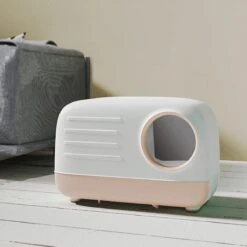 Merkloos PETLUX® XL Kattenbak Retro Design Met Lade, Schep En Opbergruimte - Grote Kattenbak - Kaki -Kattenspeelgoed Winkel 1200x1200 405