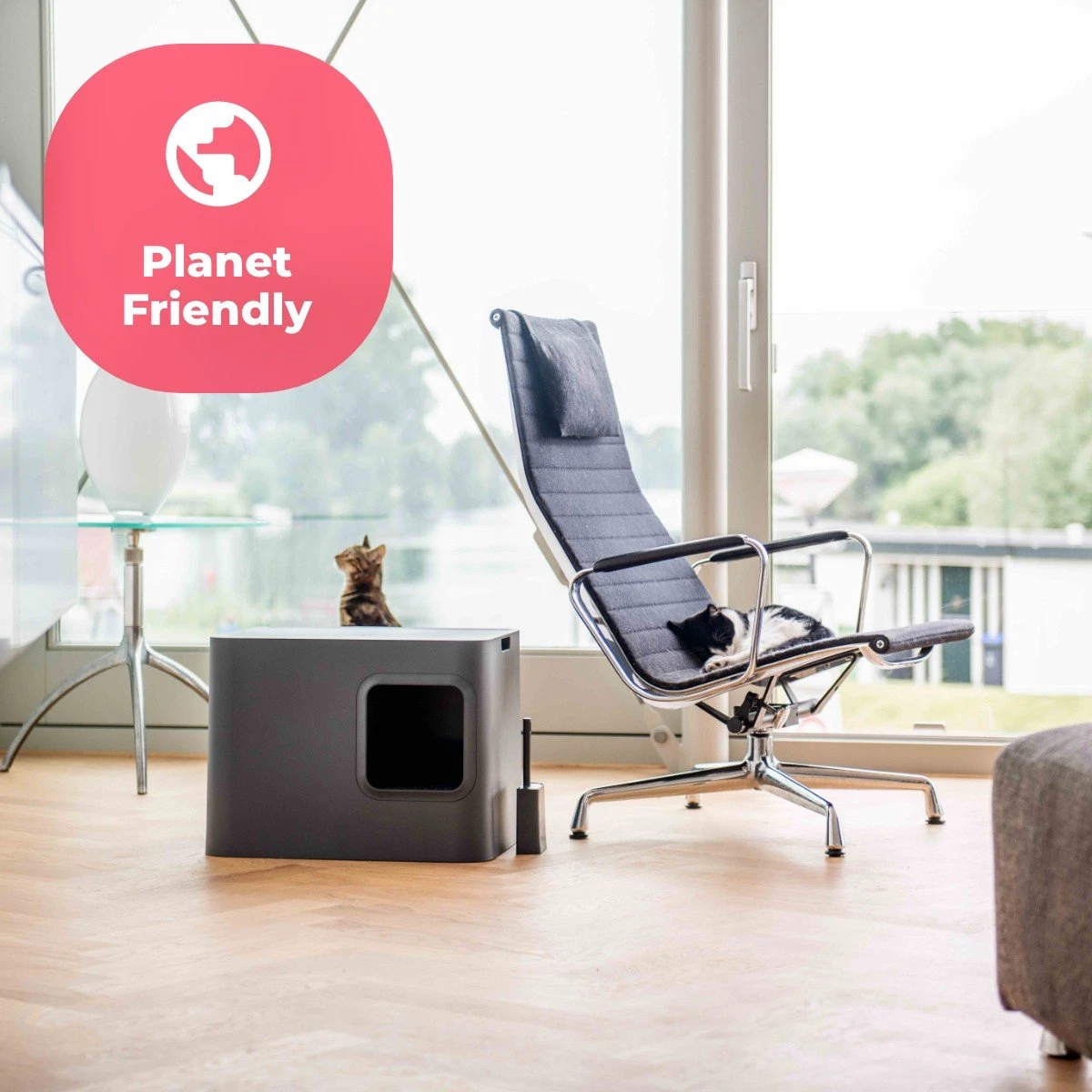 Hoopo® Dome Kattenbak Grijs - Kattenbak - Kattenbakschep - Kattenbakmat 9 Hoopo® Dome Kattenbak Grijs - Kattenbak - Kattenbakschep - Kattenbakmat - Afbeelding 7