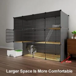 Merkloos XXL Premium Kattenkooi Met Kattenbak 2-laags Kattenkooien Voor Binnen - Grote Opvouwbare Kattenren - Kattenbench Kat Bench - Zwart Dierenverblijf 13 Merkloos XXL Premium Kattenkooi Met Kattenbak 2-laags Kattenkooien Voor Binnen - Grote Opvouwbare Kattenren - Kattenbench Kat Bench - Zwart Dierenverblijf -Kattenspeelgoed Winkel 1200x1200 481