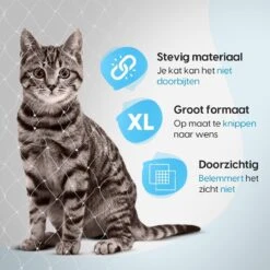 Kattennet - Balkon Net - Katten Gaas - Kattennet Balkon - Transparant - 8x3 M -Kattenspeelgoed Winkel 1200x1200 556