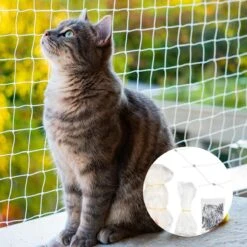 Kattennet Premium - 600 X 300 CM - Kattennet Voor Balkon - Transparant - Balkon Net - Makkelijk Te Monteren -Kattenspeelgoed Winkel 1200x1200 579