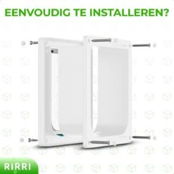 Rirri Kattenluik Met Tunnel - 4 Vergrendelingsstanden - Weerbestendig - Binnen En Buiten - Grote Kat - Maat L - Wit - 25,5 X 23.5 Cm -Kattenspeelgoed Winkel 1200x1200 584