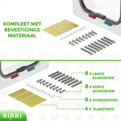 Rirri Kattenluik Met Tunnel - 4 Vergrendelingsstanden - Weerbestendig - Binnen En Buiten - Grote Kat - Maat L - Wit - 25,5 X 23.5 Cm -Kattenspeelgoed Winkel 1200x1200 586