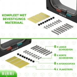 Rirri Kattenluik Met Tunnel - 4 Vergrendelingsstanden - Weersbestendig - Binnen En Buiten - Maat M - Zwart - 19 X 20 Cm -Kattenspeelgoed Winkel 1200x1200 598