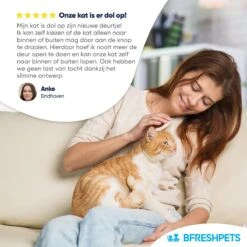 BFreshPets Kattenluik + Massageborstel - Met Tunnel - 4 Vergrendelingsstanden - Weersbestendig - Maat L - Zwart - 27 X 24 Cm -Kattenspeelgoed Winkel 1200x1200 608