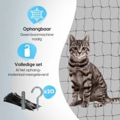 Kattennet Voor Balkon 4 X 10 M - Kattennet - Katten Gaas - Zwart -Kattenspeelgoed Winkel 1200x1200 614