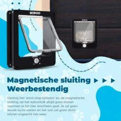 Skipoo Kattenluik Met Tunnel - Weerbestendig - Grote Kat - 4 Vergrendelingsstanden - Zwart -Kattenspeelgoed Winkel 1200x1200 622