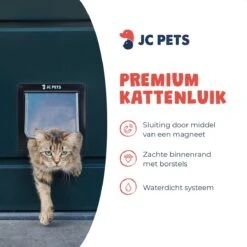 JC Pets Premium Kattenluik - Inclusief Tunnel - 4 Vergrendelingsstanden - Zwart - 20 X 19 X 5.5 Cm - Waterdicht -Kattenspeelgoed Winkel 1200x1200 630