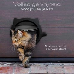 Cellavi XL Kattenluik Zwart Met Tunnel - Hondenluik - 4 Vergrendelingsstanden - 30,5 X 27,5 X 7,5 Cm -Kattenspeelgoed Winkel 1200x1200 645