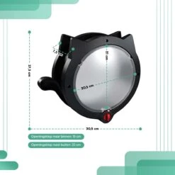 Cellavi XL Kattenluik Zwart Met Tunnel - Hondenluik - 4 Vergrendelingsstanden - 30,5 X 27,5 X 7,5 Cm -Kattenspeelgoed Winkel 1200x1200 646