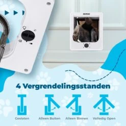 Skipoo Kattenluik Met Tunnel - Weerbestendig - Grote Kat - 4 Vergrendelingsstanden - Wit -Kattenspeelgoed Winkel 1200x1200 676