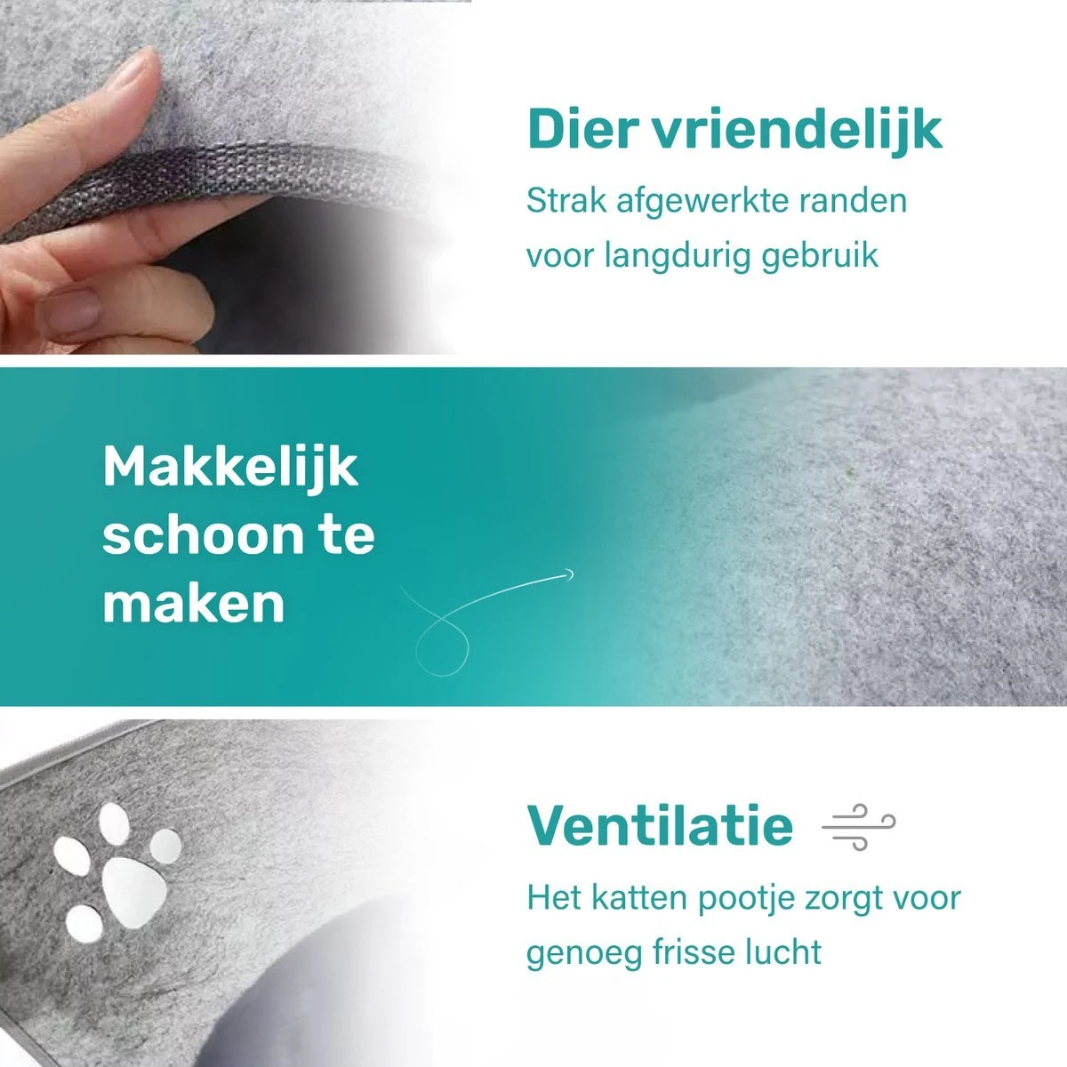 Kattenhangmat - Voor Aan Het Raam - Kom Vorm - Kattenmand - Raam - Hangmat Kat - Dieren - Kattenbed - Kattenmand - Slaapplek - Ligplaats - Grijs 5 Kattenhangmat - Voor Aan Het Raam - Kom Vorm - Kattenmand - Raam - Hangmat Kat - Dieren - Kattenbed - Kattenmand - Slaapplek - Ligplaats - Grijs - Afbeelding 3