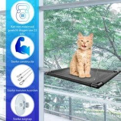 Kattenhangmat - Hangmat Kat- Kattenhangmat Raam – Kattenbed - Kattenhangmand - Kattenkussen -Kattenspeelgoed Winkel 1200x1200 695