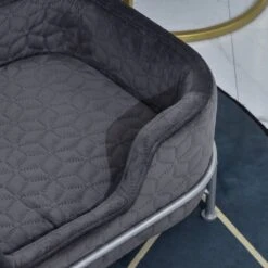 PawHut Hondenbank Met Rugleuning Huisdierenbank Met Metalen Poten Hondenbed Kattenbank D04-157 -Kattenspeelgoed Winkel 1200x1200 736