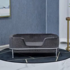 PawHut Hondenbank Met Rugleuning Huisdierenbank Met Metalen Poten Hondenbed Kattenbank D04-157 -Kattenspeelgoed Winkel 1200x1200 737