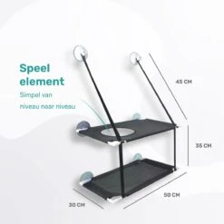 Raamhangmat - Dubbellaags - Met Zuignappen - 20kg Draag Gewicht - Kattenhangmat - Hangmat Kat - Kattenbed - Kattenkussen - Kattenbank - Kattenmand - Raam - Kattenhangmat Raam - Zwart - Radiator -Kattenspeelgoed Winkel 1200x1200 771