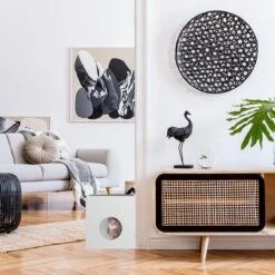 Relaxdays Kattenbak Ombouw - Met Zitkussen - Kattenhuis Wit - Kattenmeubel - Kattenkast -Kattenspeelgoed Winkel 1200x1200 792