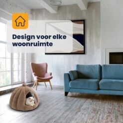 MIRO Katten Huis - Kattenhuizen - Kattenhok - Kattenmand - Dierenhuis - Extra Zacht - Bruin -Kattenspeelgoed Winkel 1200x1200 804