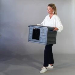 RHRQuality Kattenhuis Voor Binnen En Buiten Kattenhok Villa De Luxe Grijs -Kattenspeelgoed Winkel 1200x1200 815