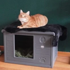 RHRQuality Kattenhuis Voor Binnen En Buiten Kattenhok Villa De Luxe Grijs -Kattenspeelgoed Winkel 1200x1200 817