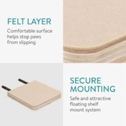 Navaris Katten Klimmuur 3 Tredes - 18 X 18 X 1,5 Cm Per Plankje - Katten Klimwand Van Hout - Inclusief Bevestigingsmateriaal -Kattenspeelgoed Winkel 1200x1200 818