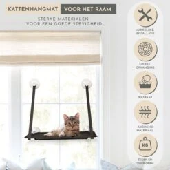 TACTIV PETS® Kattenhangmat | Hangmat Kat | Kattenhangmat Raam | Kattenmand -Kattenspeelgoed Winkel 1200x1200 854