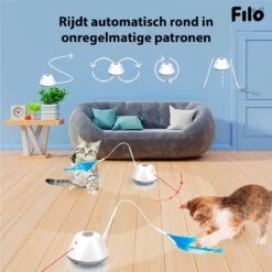 Filo Elektrisch Rijdend Kattenspeelgoed Met Laser - Rijdend Kattenspeeltje - Automatisch Interactief Speelgoed Katten - Kattencadeaus - Elektronisch Speelgoed Kittens - Kat - Kitten - Laserspeelgoed - Kado -Kattenspeelgoed Winkel 1200x1200 911
